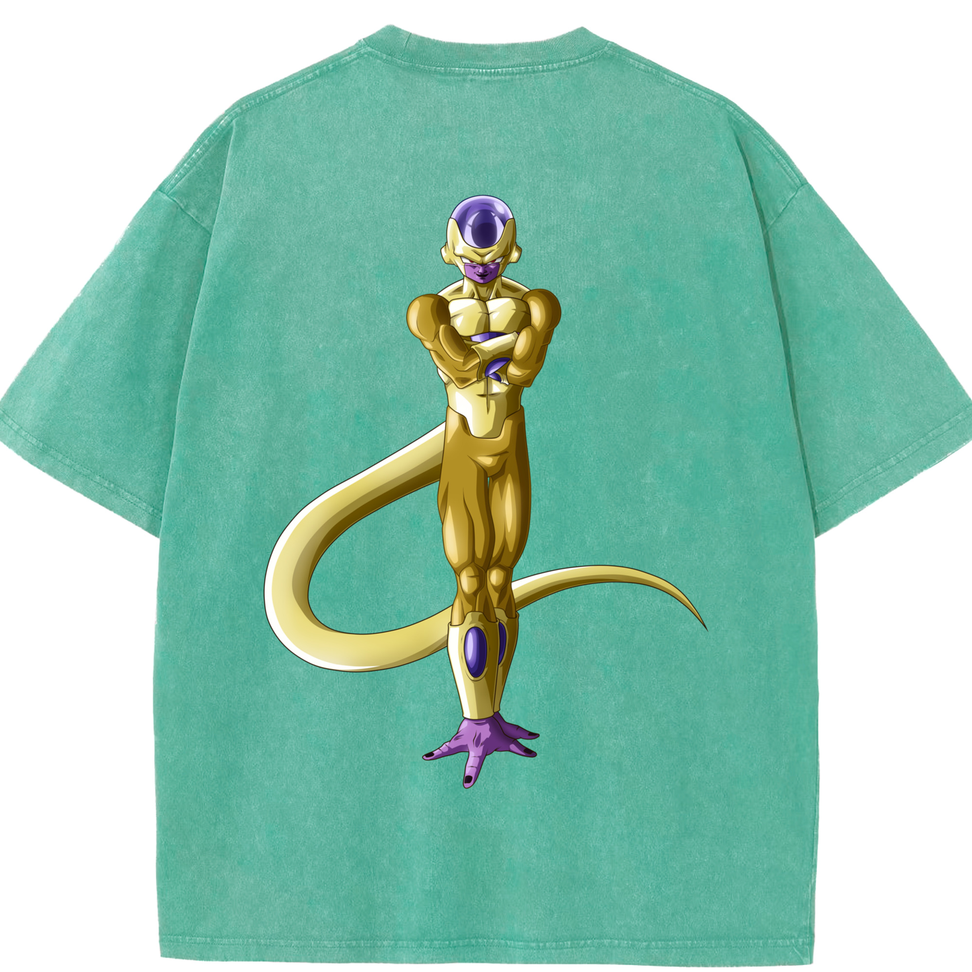 （画像用） ドラゴンボール フリーザ DRAGON BALL Frieza 綿100% ヴィンテージ風 半袖Tシャツ（背面プリント）